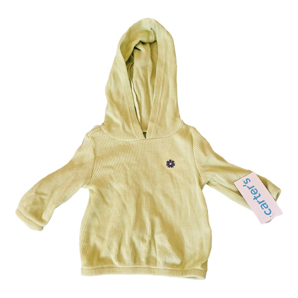 Carter's 3m Green Long Sleeve Hooded Pullover Jacket - Picture 1 of 9